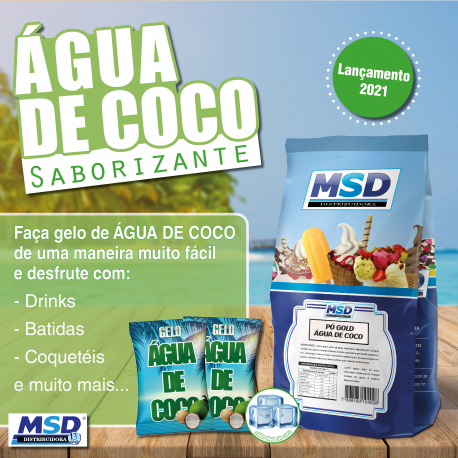 Gelo de água de côco e Gelo de sabor para Drinks 