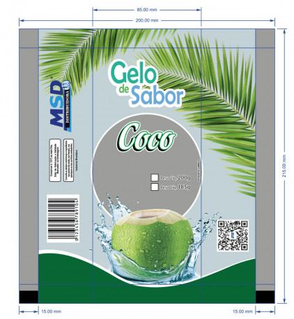 Combo Gelo de Sabor Água de Coco - lojatecsabor